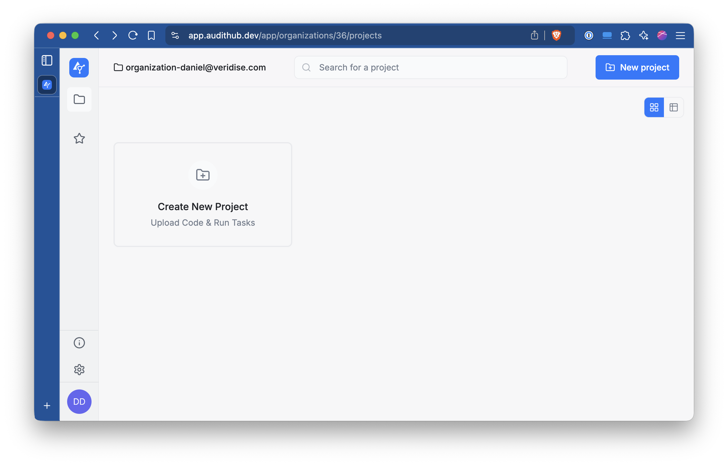Organization dashboard